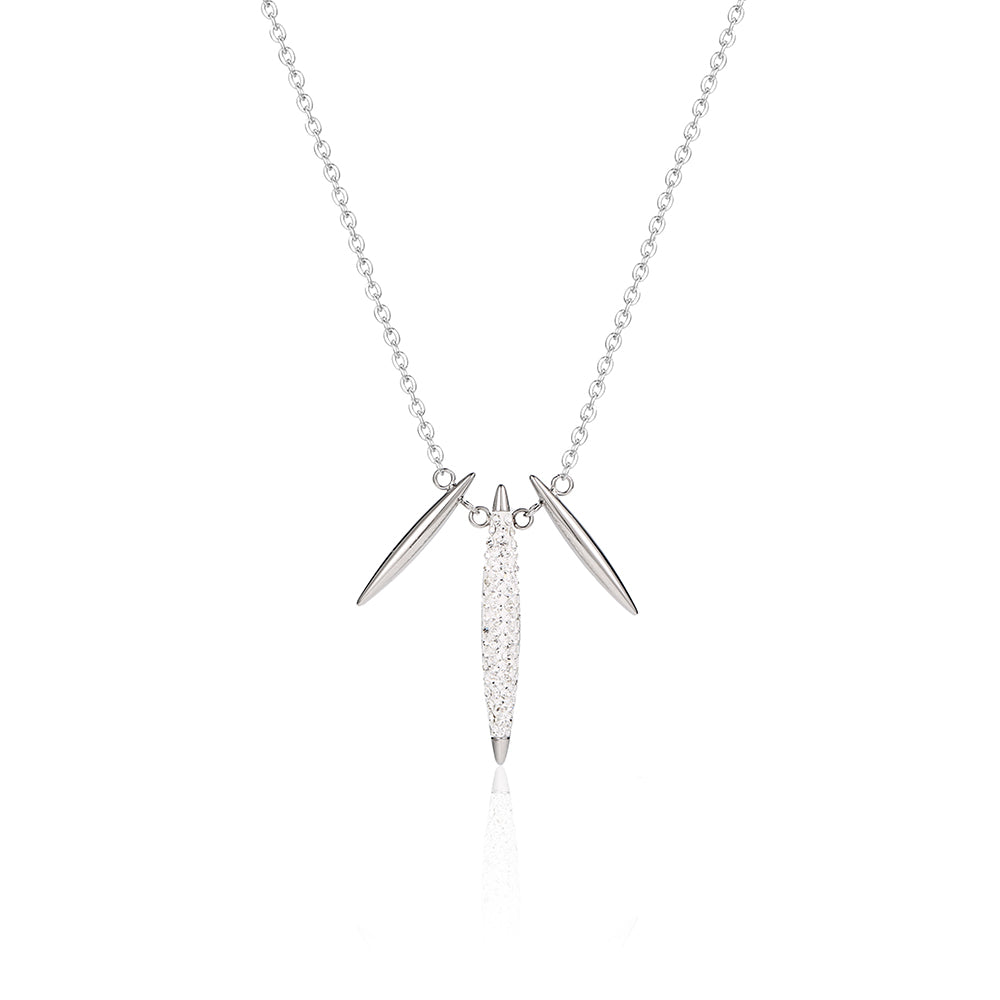 Preciosa Crystal Stainless Steel Pendant Necklace