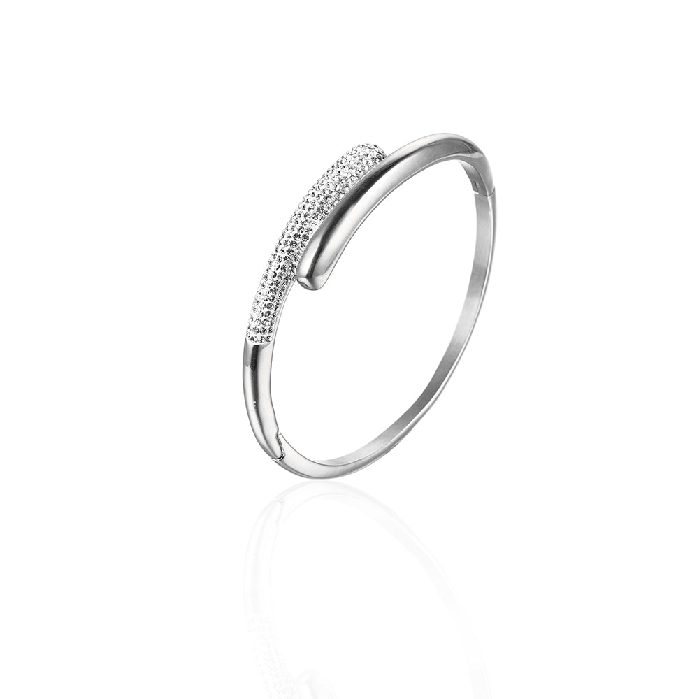 Preciosa Crystal Bold on-off Stainless steel Bangle