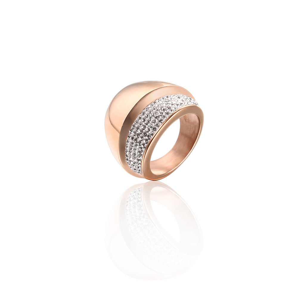 Preciosa Crystal Stainless steel Ring