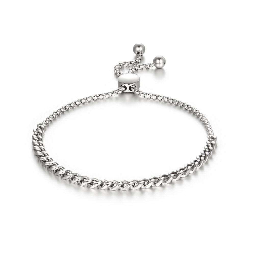 Simplied Chain sliding Stainless Steel Bracelet