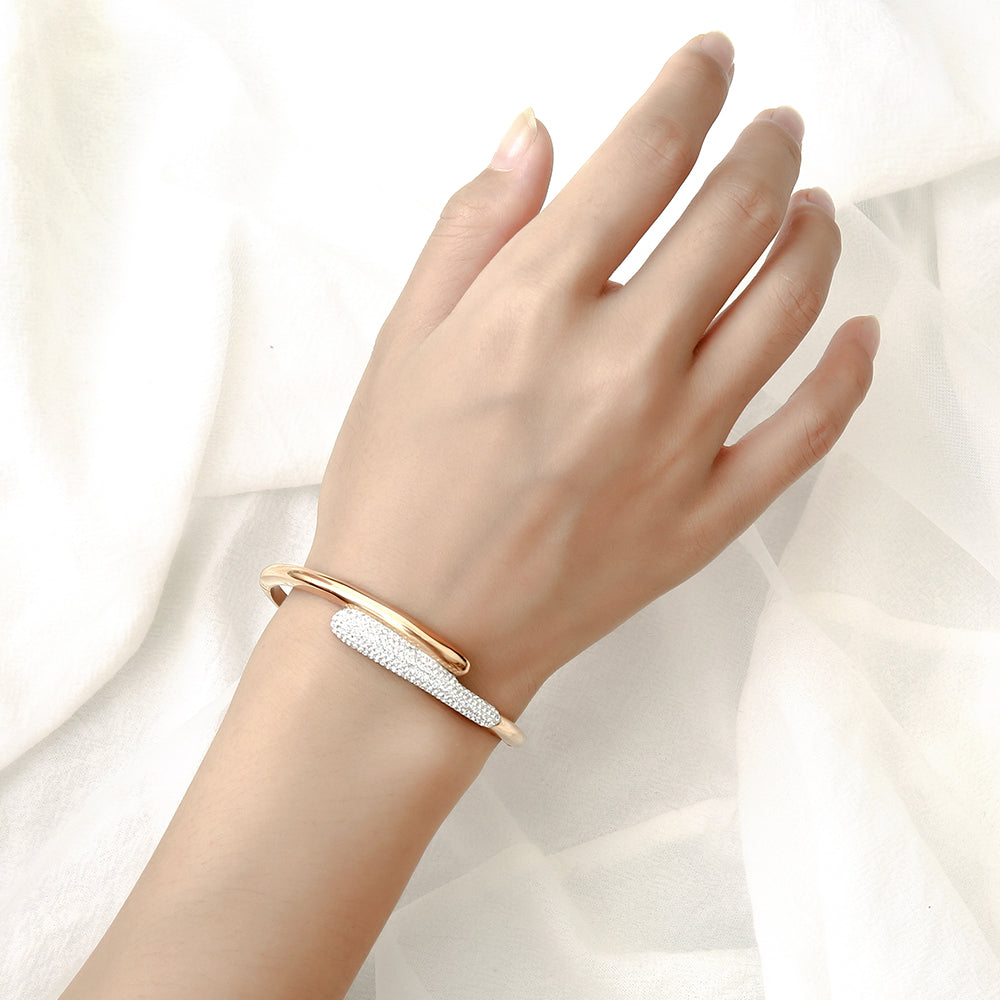 Preciosa Crystal Bold on-off Stainless steel Bangle